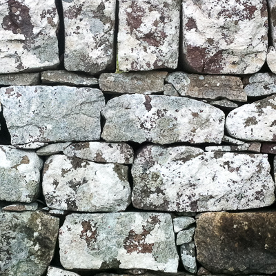 High quality traditional dry stone dyke wall.