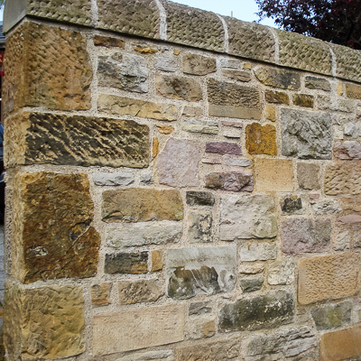Lime pointing on a garden wall